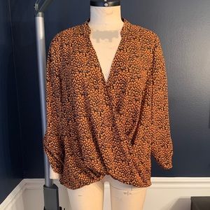 Wrap front blouse